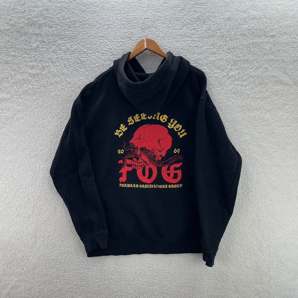 Forward Observations Group Hoodie Mens Large Black Be Seeing You Skull Tactical